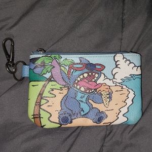 RARE HTF RETIRED OG HEART LOGO LOUNGEFLY STITCH COIN WALLET